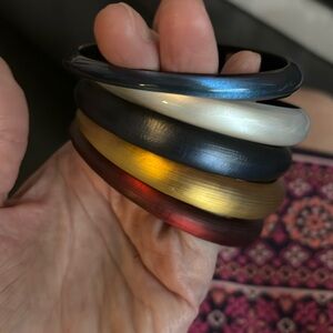 Alexis Bittar Lucite Bangle bracelets/Set of 5